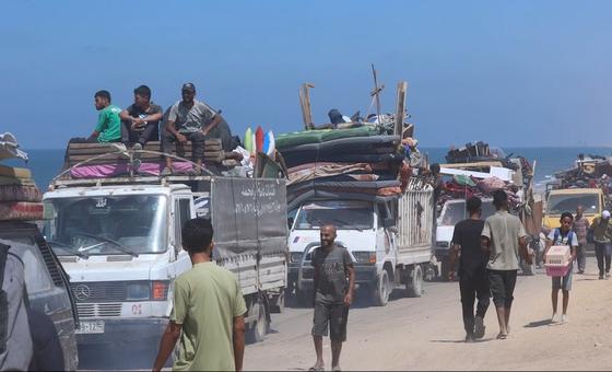 Desplazamientos forzados en Gaza.